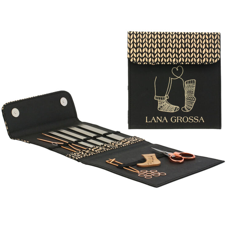 Lana Grossa Sockenstrick-Set Edelstahl by Tanja Steinbach