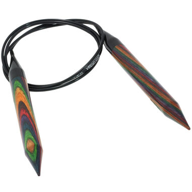 Lana Grossa Rundstricknadel Design-Holz Multicolor St. 12,0/100cm