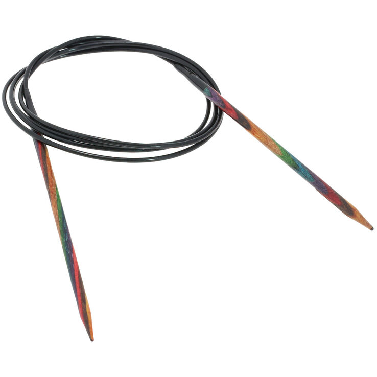 Lana Grossa Rundstricknadel Design-Holz Multicolor St. 3,75/120cm