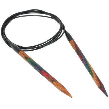 Lana Grossa Rundstricknadel Design-Holz Multicolor St. 6,5/120cm