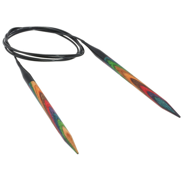 Lana Grossa Rundstricknadel Design-Holz Multicolor St. 8,0/120cm