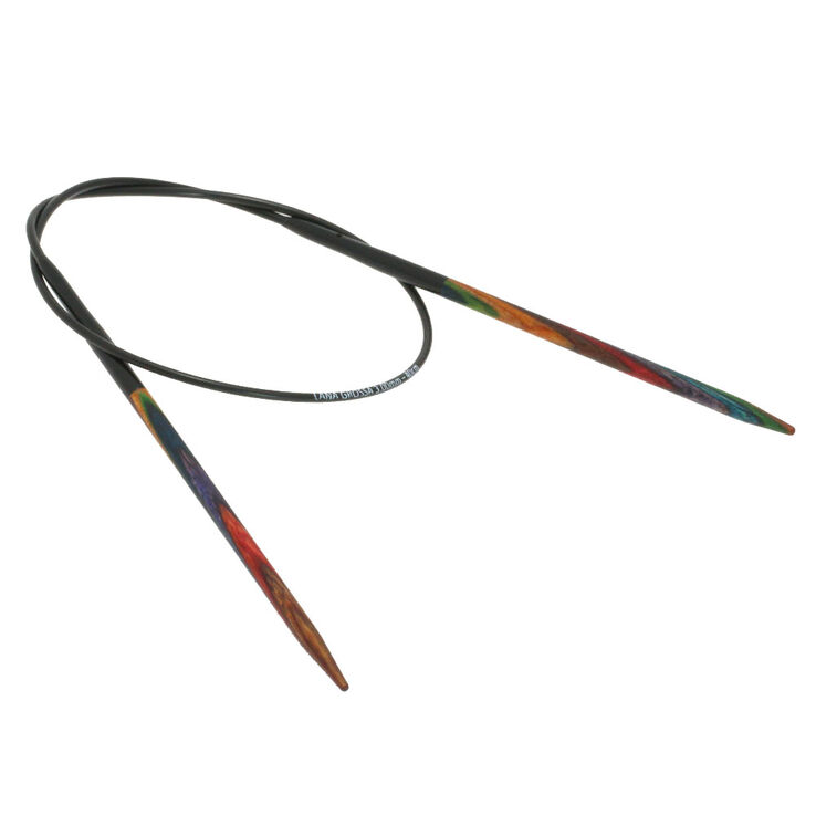 Lana Grossa Rundstricknadel Design-Holz Multicolor St. 3,5/40cm