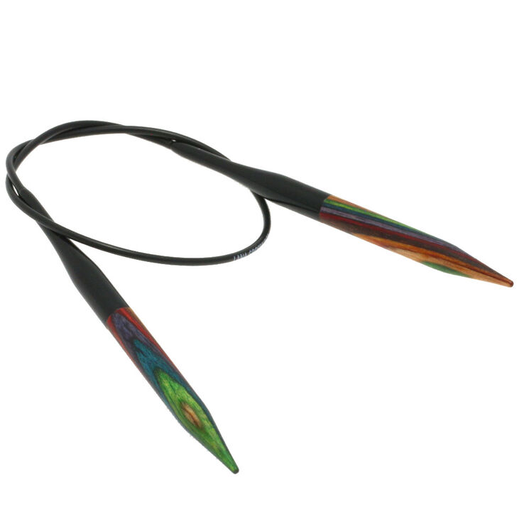 Lana Grossa Rundstricknadel Design-Holz Multicolor St. 6,5/40cm 
