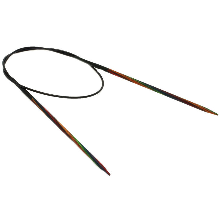 Lana Grossa Rundstricknadel Design-Holz Multicolor St. 3,5/60cm