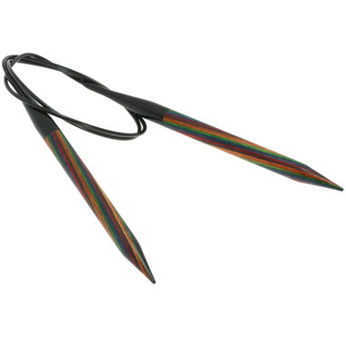 Lana Grossa Rundstricknadel Design-Holz Multicolor St. 10,0/80cm
