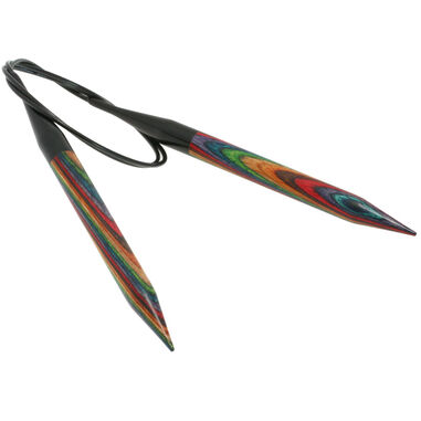 Lana Grossa Rundstricknadel Design-Holz Multicolor St. 12,0/80cm