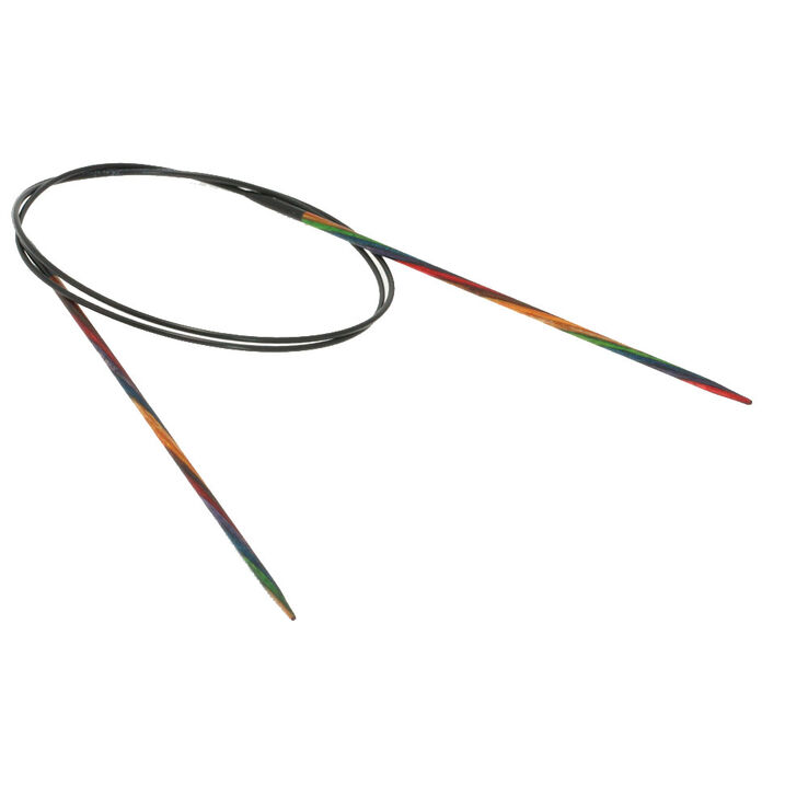 Lana Grossa Rundstricknadel Design-Holz Multicolor St. 2,5/80cm 