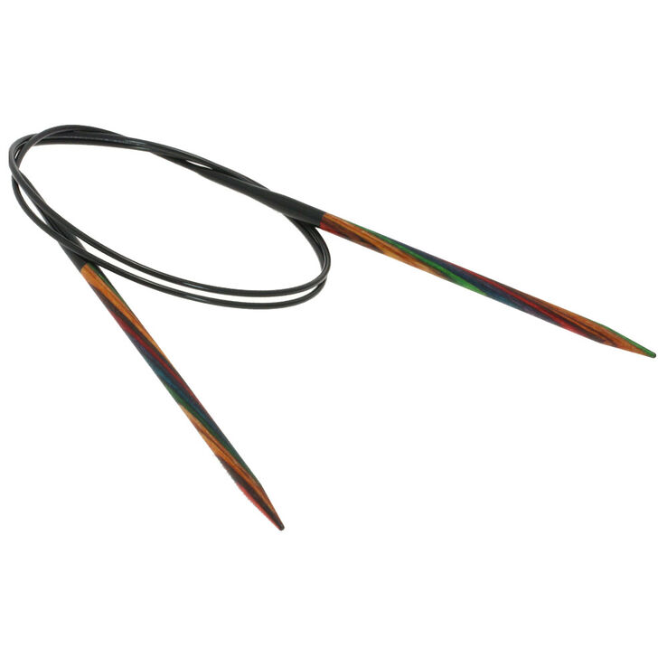 Lana Grossa Rundstricknadel Design-Holz Multicolor St. 4,5/80cm