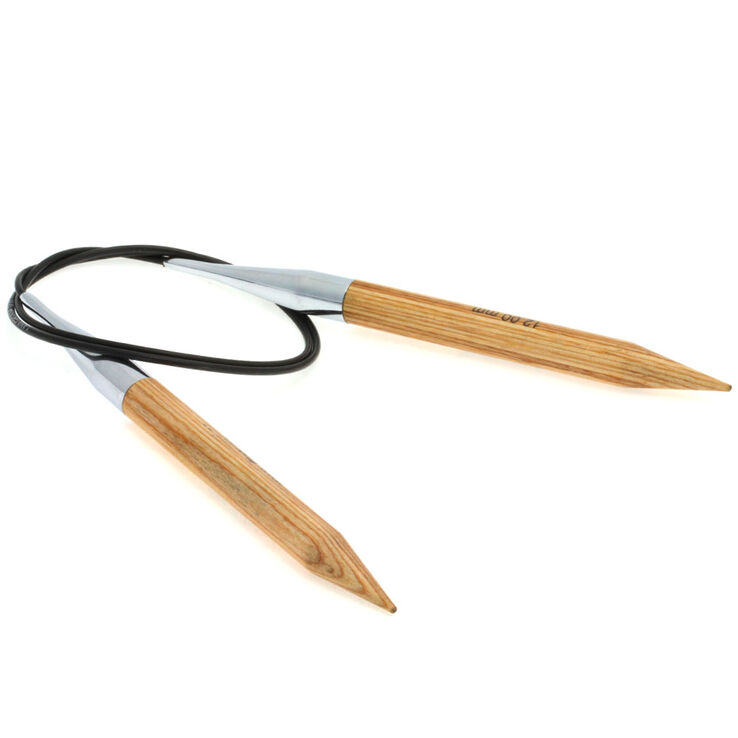 Lana Grossa Rundstricknadel Design-Holz Natur St. 12,0/80cm