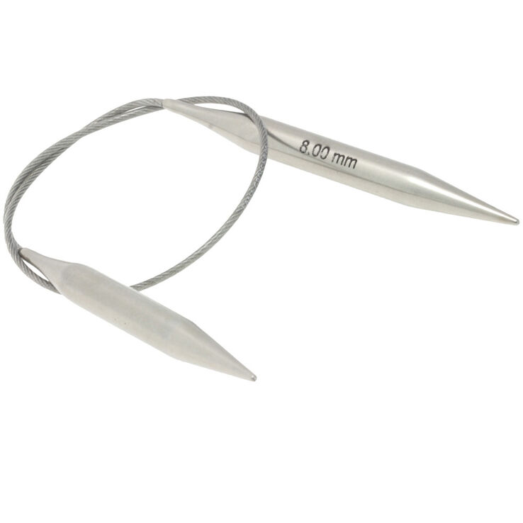 Lana Grossa Rundstricknadel Edelstahl St. 8,0/40cm