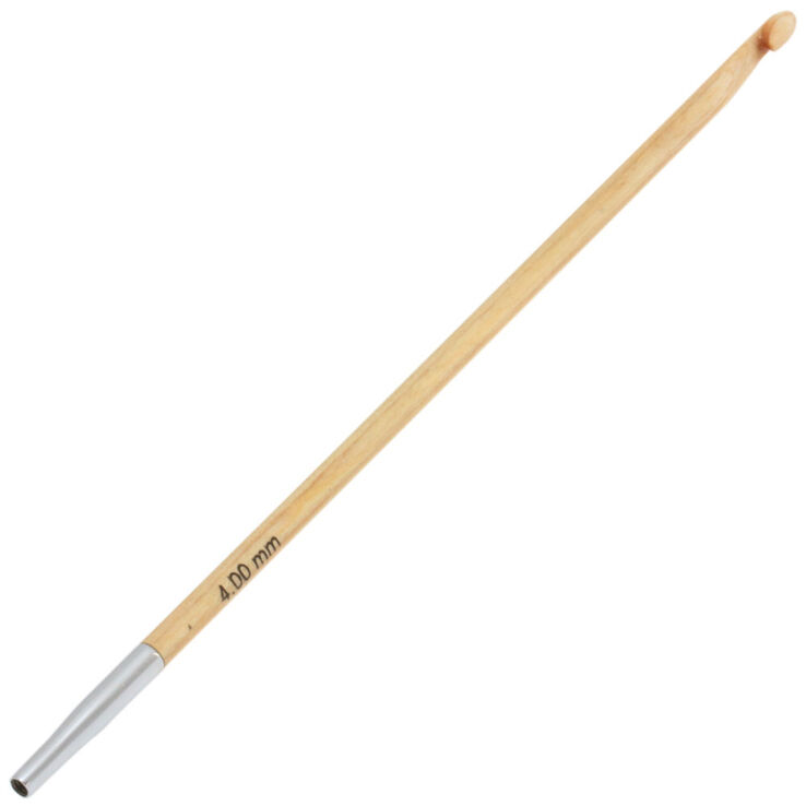 Lana Grossa Tunesische Häkelnadel Design-Holz St. 4,0