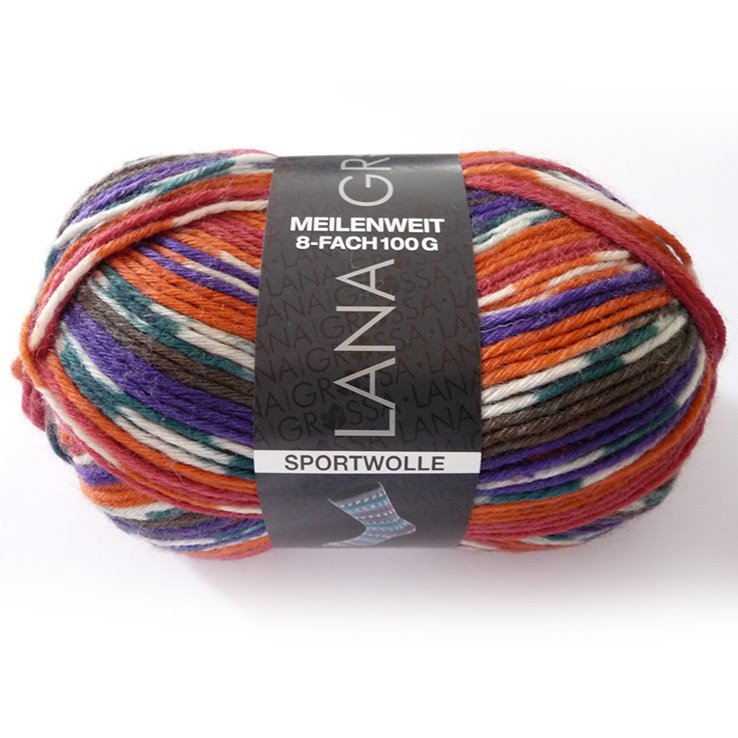 Lana Grossa MEILENWEIT 8-FACH 100g print (Auslauffb.)