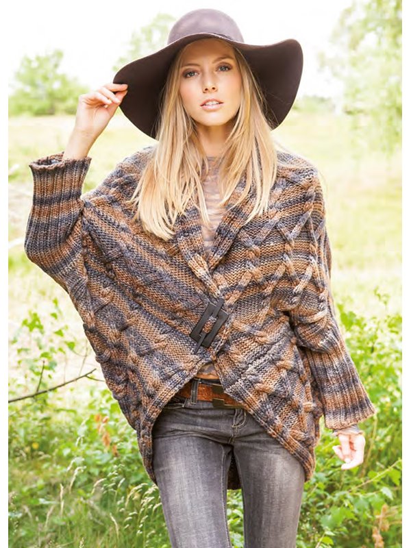 Lana Grossa JACKE MIT ZOPFMUSTER AM Color