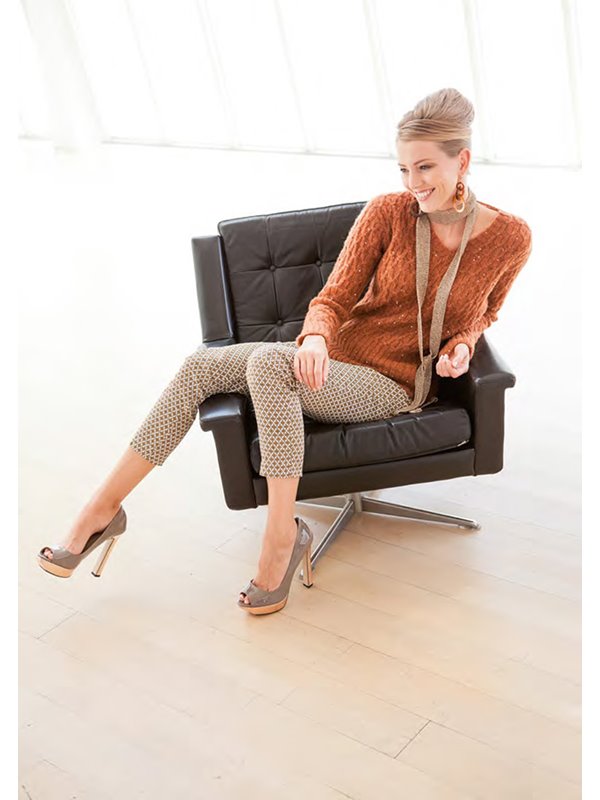 Lana Grossa PULLI MIT SMOKMUSTER Lace Paillettes