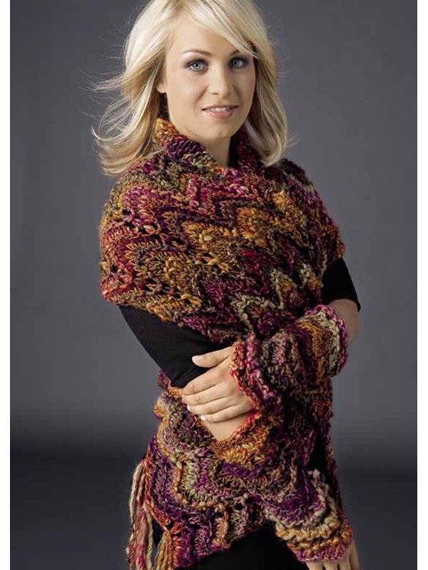 Lana Grossa SCHAL IM ZACKEN-LOCHMUSTER Olympia