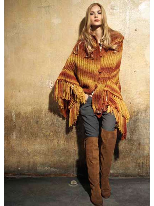 Lana Grossa PONCHO MIT KAPUZE Siamo