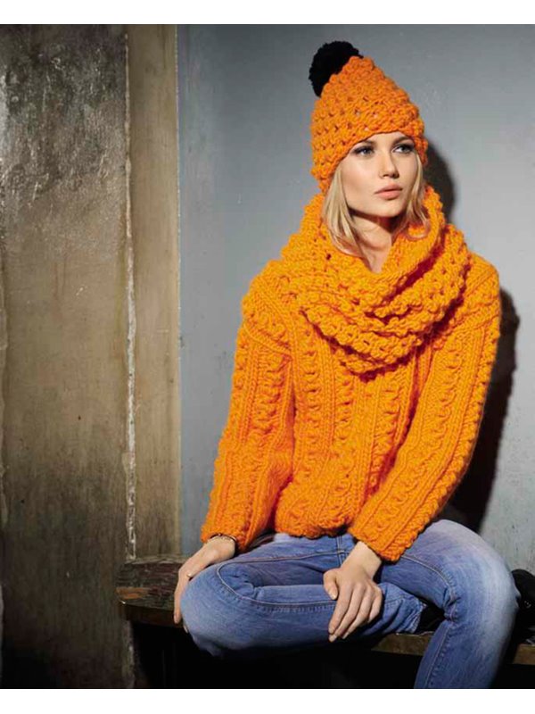 Lana Grossa PULLI IN NOPPEN-RIPPENMUSTER Lei