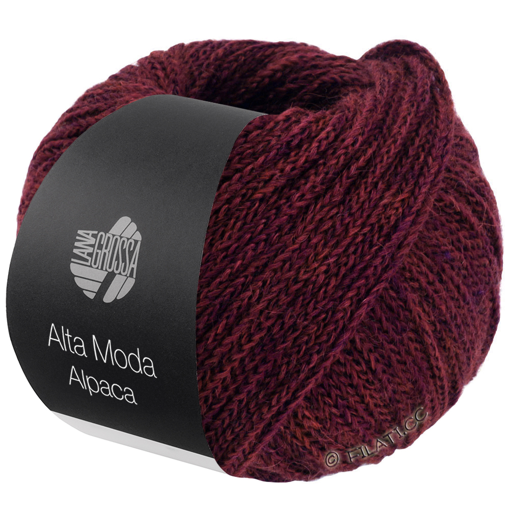 Lana Grossa ALTA MODA ALPACA | 110-Schwarzrot