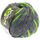 Lana Grossa CHAIN (McWool) | 001-Grau meliert/Neongelb