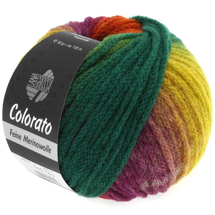 Lana Grossa COLORATO | 001-Gelb/Hellgrün/Grün/Türkis/Graugrün