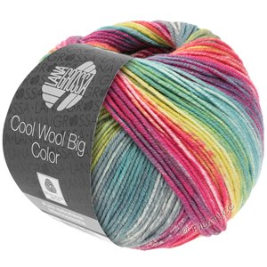 Lana Grossa COOL WOOL Big Color | 4019-Khaki/Gelb/Orangerot/Pink/Beere/Ecru/Mint
