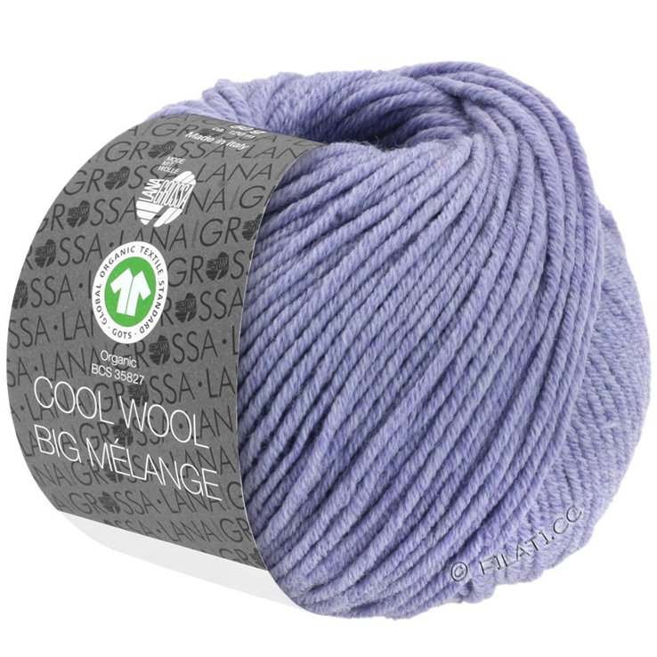 Lana Grossa COOL WOOL Big Melange (GOTS) | 201-Flieder meliert