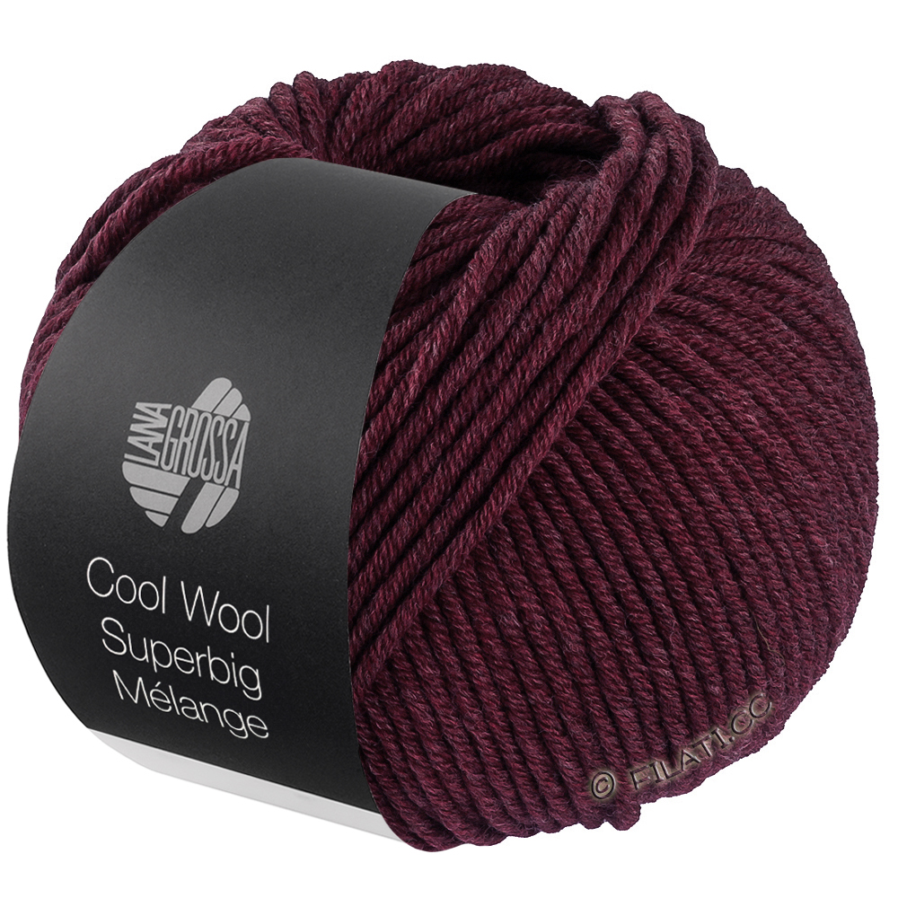 Lana Grossa COOL WOOL Superbig Mélange | 221-Schwarzrot meliert