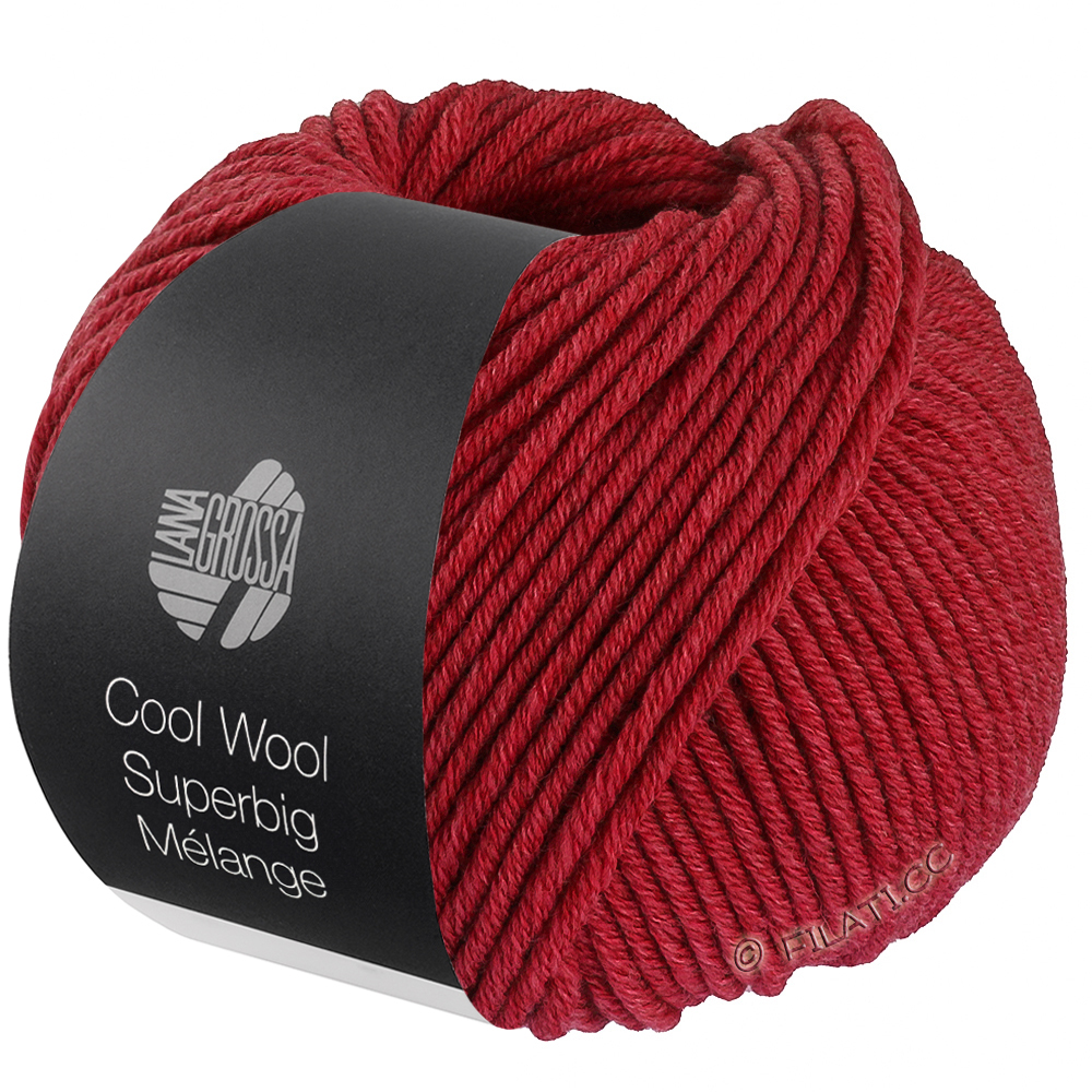 Lana Grossa COOL WOOL Superbig Mélange | 223-Kirschrot meliert