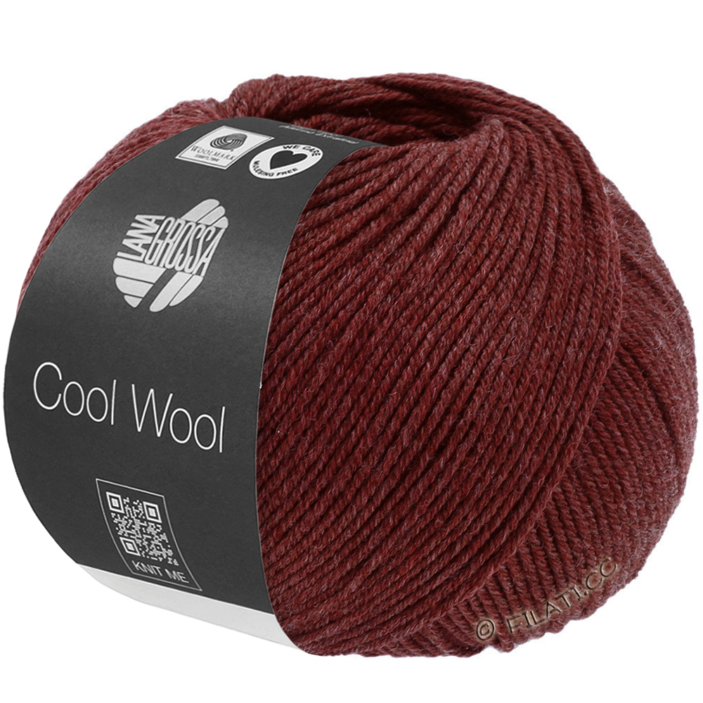 Lana Grossa COOL WOOL Mélange (We Care) | 1500-Weinrot meliert