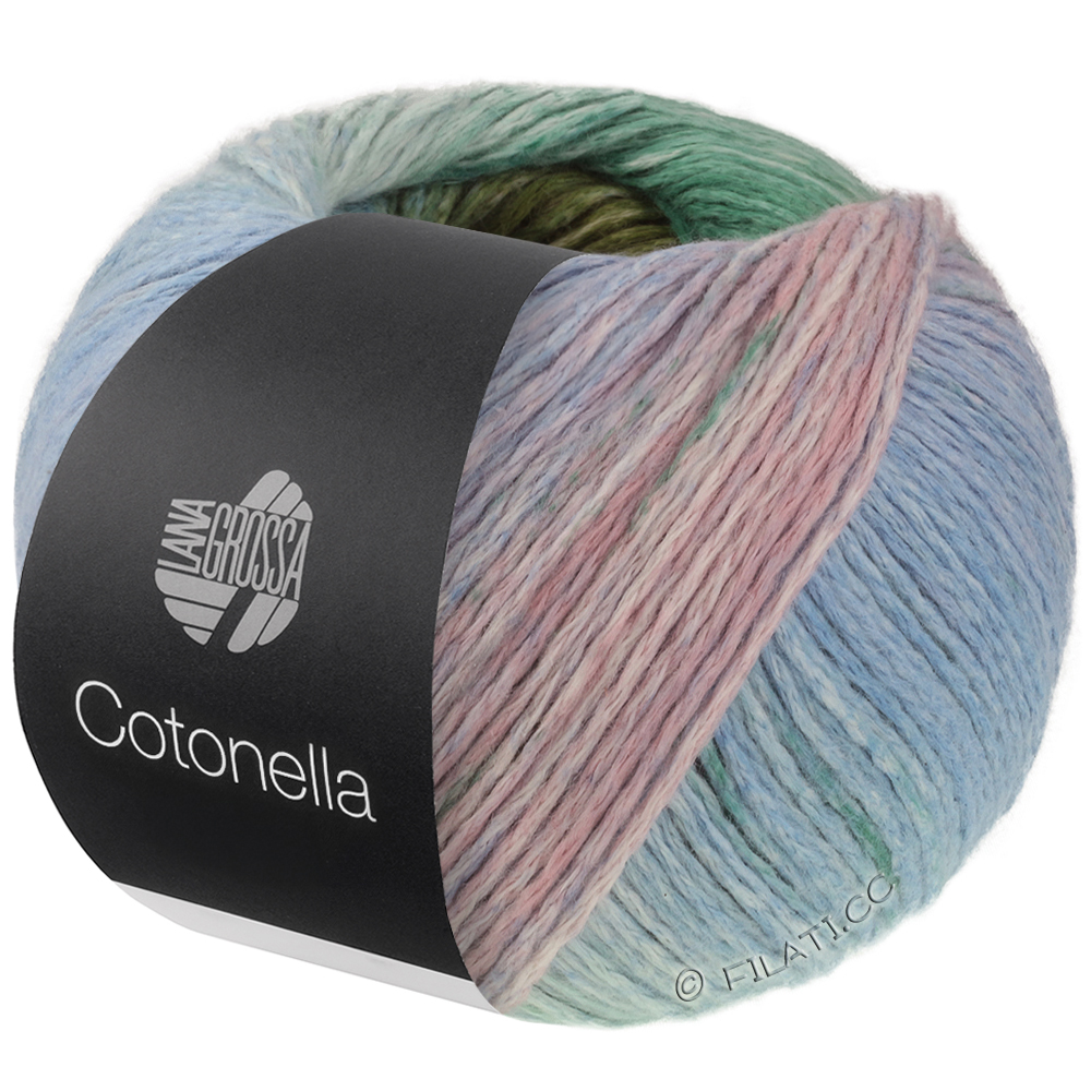 Lana Grossa COTONELLA | 16-Opalgrün/Mint/Himmelblau/Zartlila/Rosa/Dunkelgrün/Grasgrün/Gelbgrün/Helloliv/Dunkeloliv