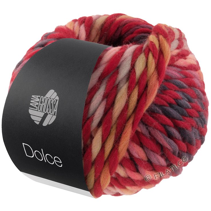 Lana Grossa DOLCE | 03-Weinrot/Hellrot/Graurot/Anthrazit