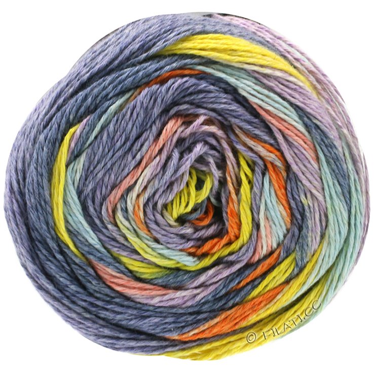 Lana Grossa GOMITOLO LINO | 2011-Antikviolett/Lachs/Orange/Gelb/Graublau/Stahlblau