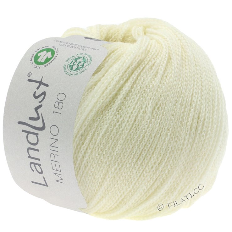 Lana Grossa LANDLUST MERINO 180 (GOTS & ICEA) | 201-Rohweiß