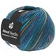 Lana Grossa MEILENWEIT 100g Cashmere Street (ABOUT BERLIN) | 838-Petrolblau/Türkis/Flieder/Blauviolett/Orangegelb/Dunkelgrün