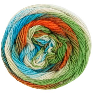 Lana Grossa MEILENWEIT 100g Color Mix Multi | 8012-Jade/Rost/Seegrün/Blau/Hellblau/Ecru/Grün