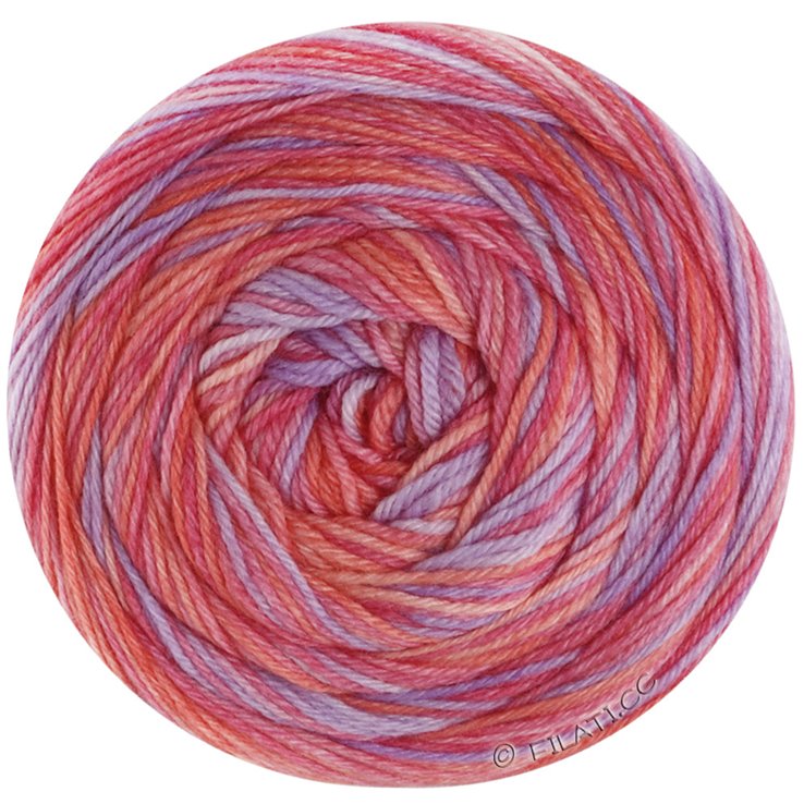 Lana Grossa MEILENWEIT 100g CONFETTINI | 4487-Lila/Pink/Rosa/Lachsorange/Veilchenblau