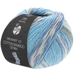 Lana Grossa MEILENWEIT 100g Cotton Bamboo Denim | 3317-Grau/Hellpetrol/Mint/Jeans/Rohweiß/Hellblau