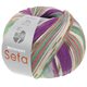 Lana Grossa MEILENWEIT 100g Seta Giappone | 3389-Blauviolett/Weiß/Oliv/Hellblau/Jade/Altrosa/Hellgrau