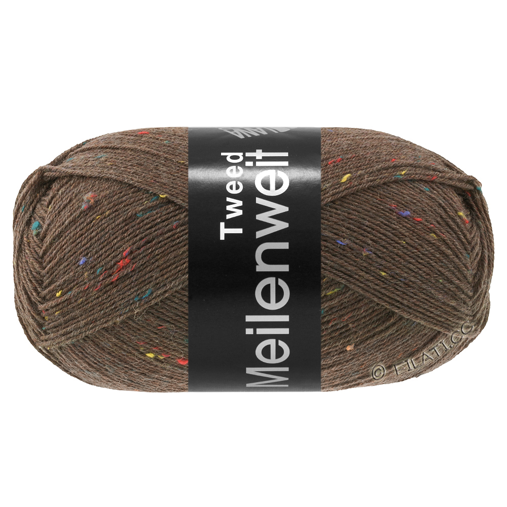 Lana Grossa MEILENWEIT 100g Tweed | 184-Dunkelbraun