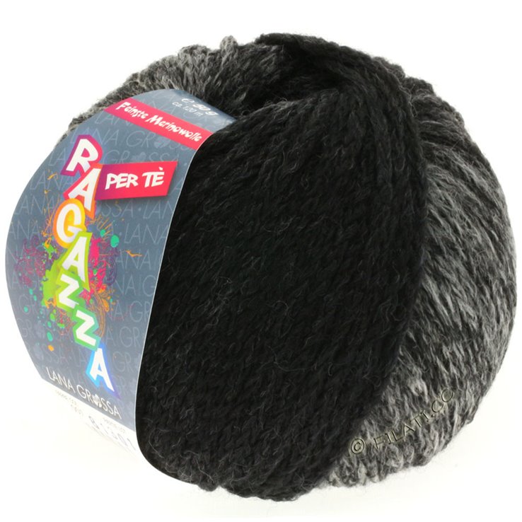 Lana Grossa PER TÉ Unito (Ragazza) | 001-Schwarz/Grau