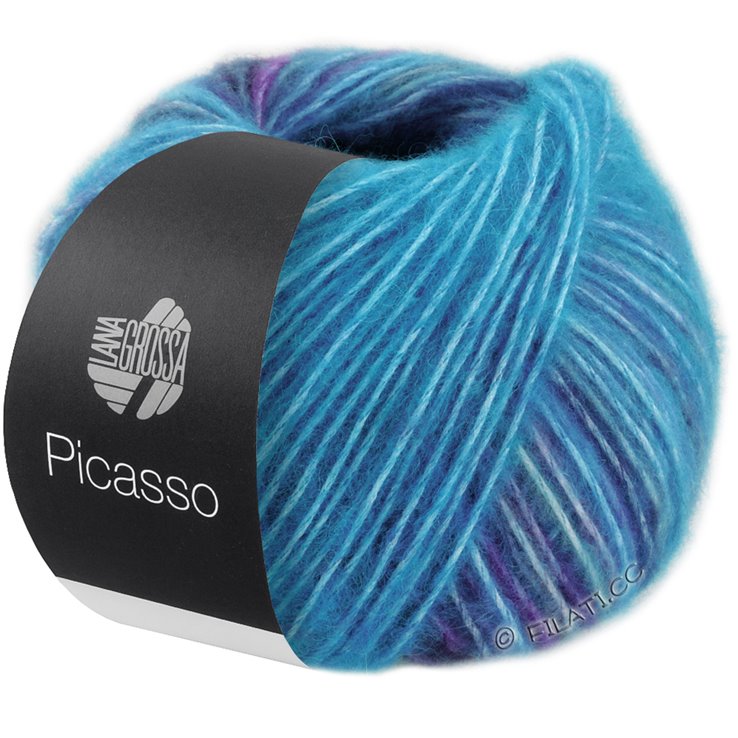 Lana Grossa PICASSO | 03-Türkisblau/Petrolblau/Royal/Taubenblau/Graublau