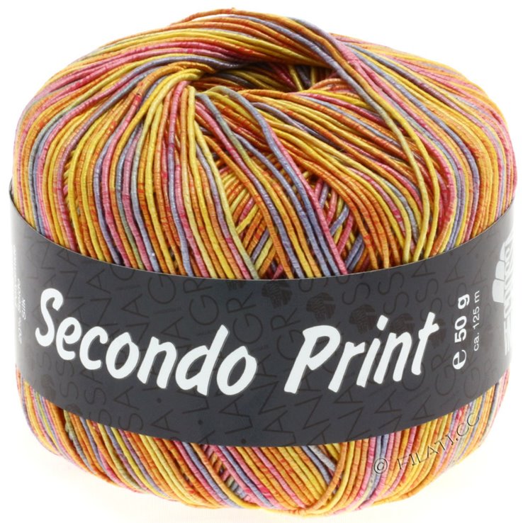 Lana Grossa SECONDO Print II | 501-Gelb/Orange/Lila/Pink