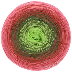 Lana Grossa SHADES OF COTTON | 120-Fuchsia/Pink/Rotorange/Graugrün/Hellgrün