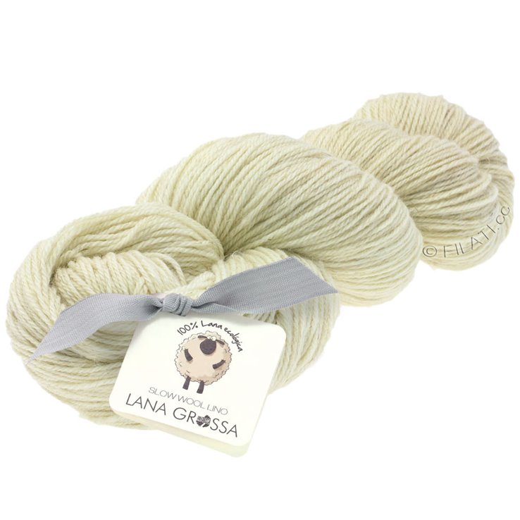 Lana Grossa SLOW WOOL LINO | 01-Rohweiß