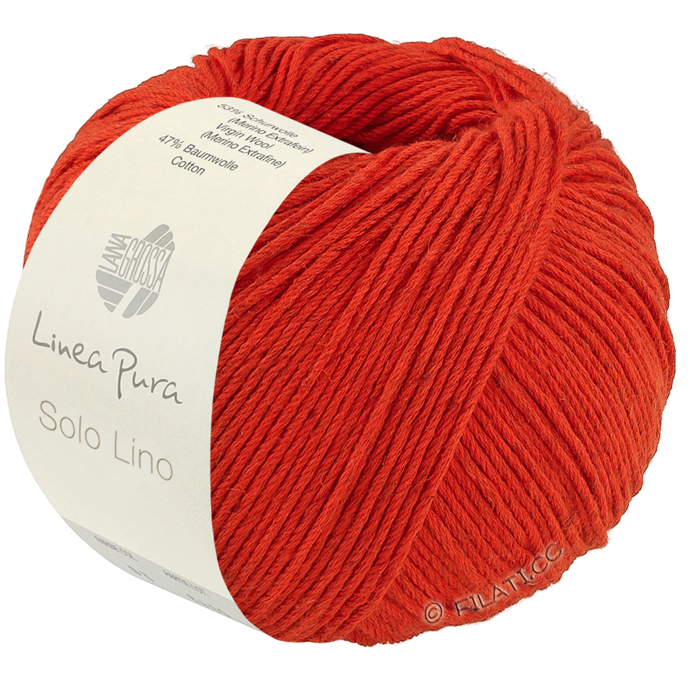 Lana Grossa SOLO LINO (Linea Pura) | 83-Leuchtendrot