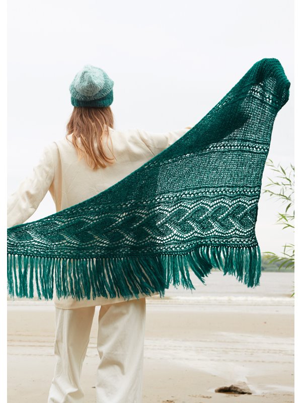 Lana Grossa DREIECKSTUCH MIT LOCHMUSTER Nuvoletta