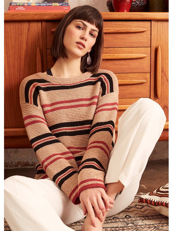 Lana Grossa PULLOVER MIT STREIFEN Brigitte No. 4