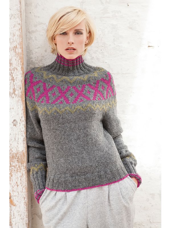 Lana Grossa RUNDPASSENPULLI Alta Moda Alpaca