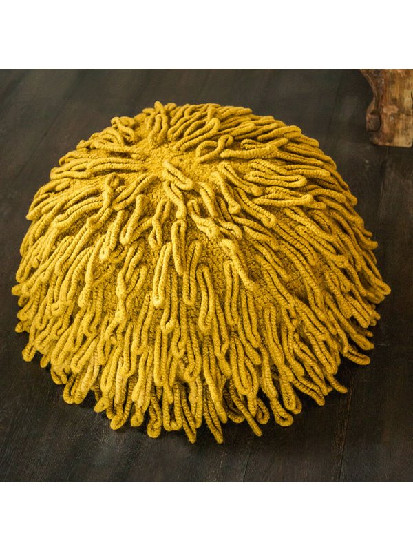 Lana Grossa GEFILZTER POUF MIT SCHLINGENFRANSEN Feltro