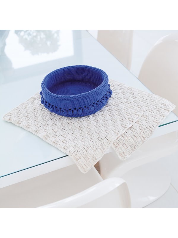 Lana Grossa TISCHSETS IM RELIEFMUSTER Organico